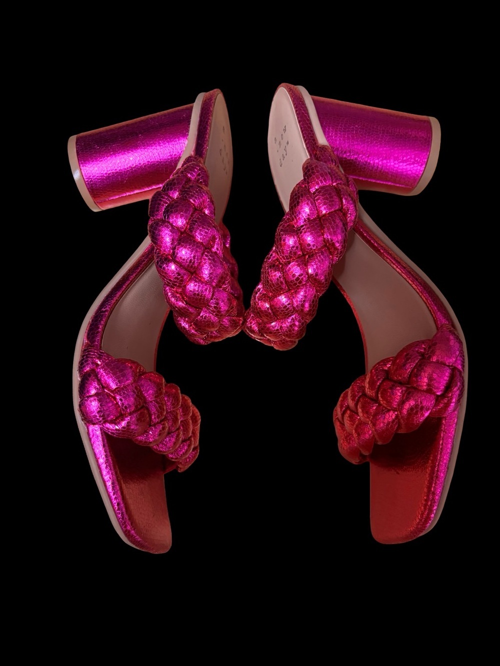 Target Metallic Fuchsia Braided Block Heel Sandals - Women